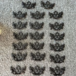 Vintage Decorative Bronze Drawer Fixture / Handles / Pulls / Knobs, 3inch, 20ct